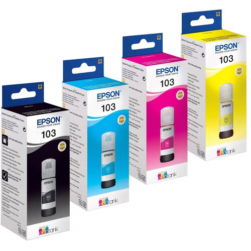 Epson 103 EcoTank 4 Color Multipack mastilo ink komplet boja Slike