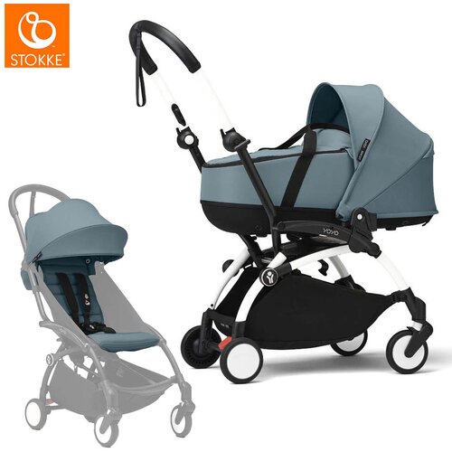 Stokke yoyo³ dječja kolica 2v1 newborn shell 0+ aqua (white frame) Cijene