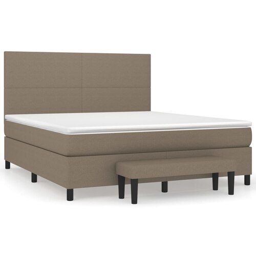 vidaXL Krevet s oprugama i madracem smeđesivi 160x200 cm tkanina Cijene