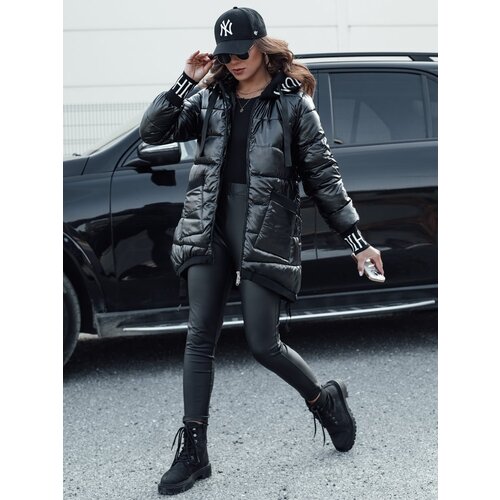 DStreet Kurtka przejściowa damska pikowana z kapturem FASHION CHIC czarna Cene