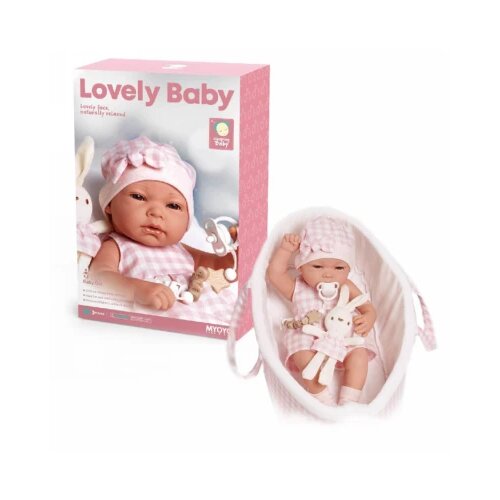  Lutka Lovely Baby 38cm u nosiljci roze Cene