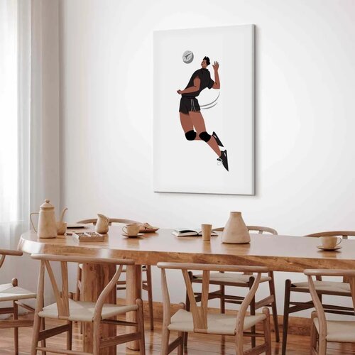  Slika - Volleyball Player on a White Background - Illustration 80x120 Standard Slike