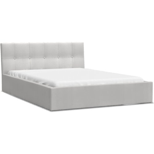 Molarem Home Tapecirani krevet RINO 180*200 bijela tkanina Slike