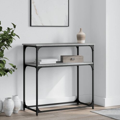 vidaXL Konzolna mizica siva sonoma 75x35,5x75 cm inženirski les Cene