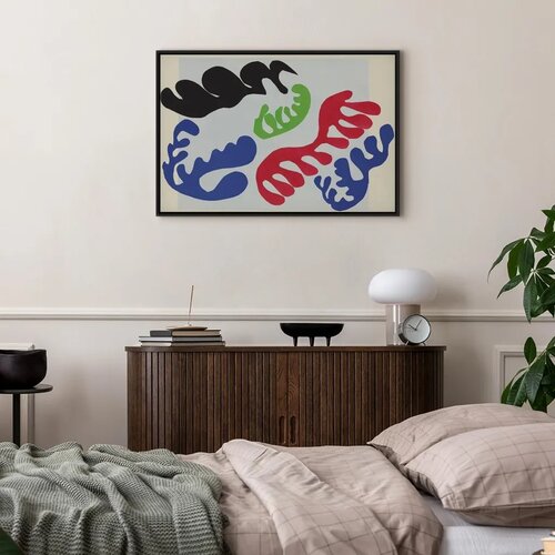  Slika - Henri Matisse &amp;ndash; Lagoon III (from Jazz) 90x60 U crnom drvenom okviru Slike