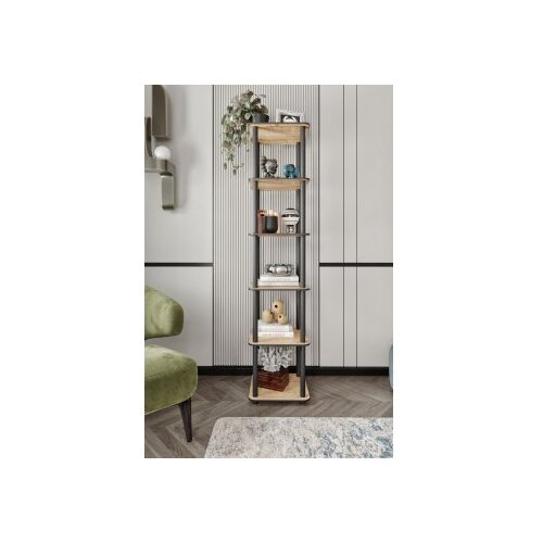 Hanah home Polica za knjige Bookcase 6 Tiers Square Hrast Cene