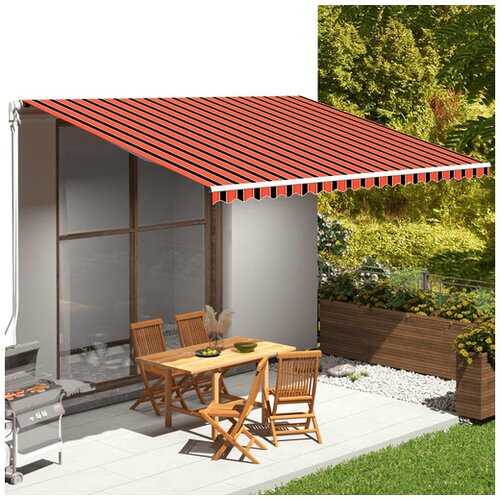 vidaXL Nadomestno blago za tendo oranzno in rjavo 5x3,5 m Cene