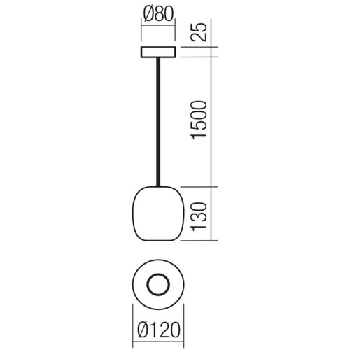  Redo 01-3478 - Visilica na sajli BOOM 1xGU10/10W/230V &amp;Oslash; 12 cm, u zelenoj boji Slike