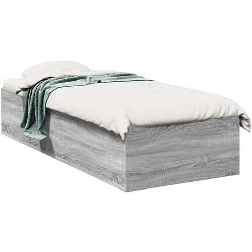 Maison Chic Posteljni okvir - Enojna postelja - Postelja za odrasle siva sonoma 75x190 cm inženirski les-J15268, (21771202) Slike