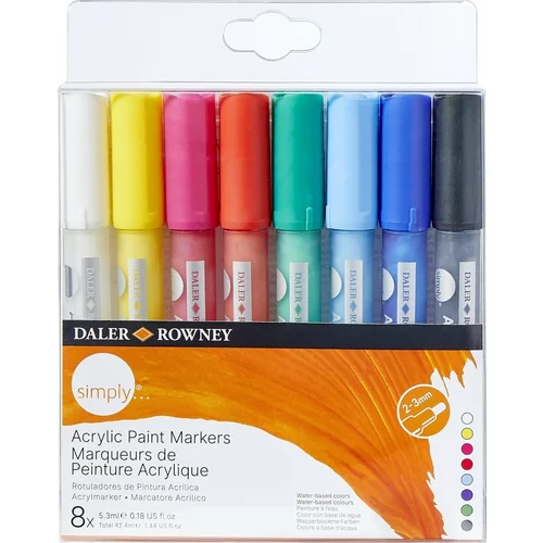 DALER ROWNEY Simply Acrylic Marker 8 kom