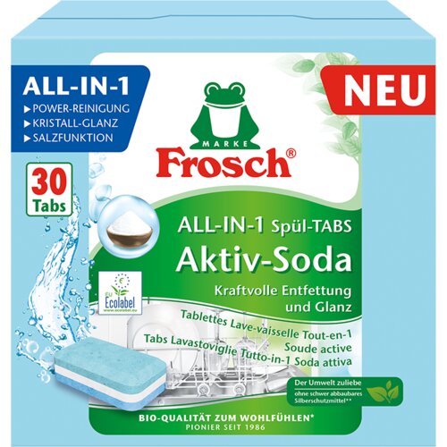 Frosch Tablete za ma&amp;scaron;inu za pranje sudova Activ Soda, 30 komada Slike