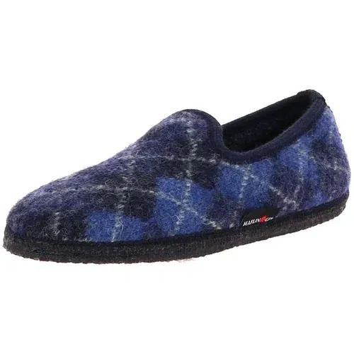 Haflinger Nogavice SLIPPER JAQUARD Modra