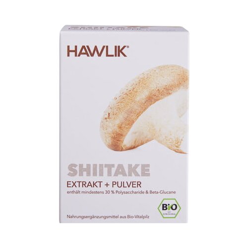 Hawlik shiitake ekstrakt + shiitake v prahu - organske kapsule - 120 kaps. Cene