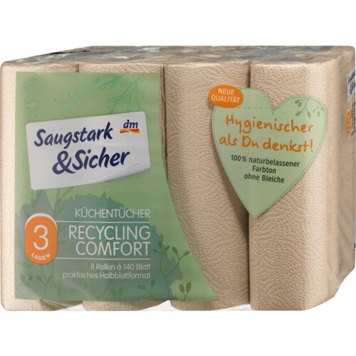 Saugstark&Sicher 3-slojni, reciklirani kuhinjski ubrusi 8 kom Cene
