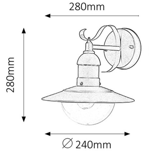 Rabalux oslo spoljna zidna lampa E27 60W inox IP44 spoljna rasveta Slike
