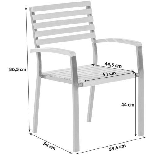 Gardenson Vrtni Stol Schlossgarten, Set 2 Kosov, Masivno Slike