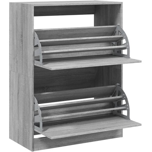  za cipele s 2 preklopne ladice boja hrasta 80x42x108 cm Slike