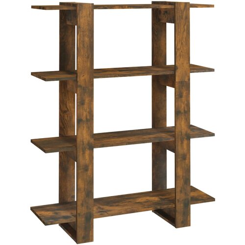 Maison Chic Knjižna omara - Knjižni regal dimljeni hrast 100x30x123,5 cm, (21723338) Slike