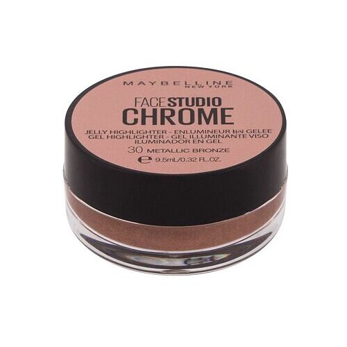 Maybelline FaceStudio Chrome osvetljevalec v gelu 9,5 ml odtenek 30 Metallic Bronze Cene