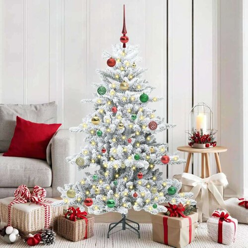 vidaXL Umjetno božićno drvce s nogom with LEDs s stalakom 150cm PVC Cene