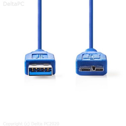 Nedis USB 3.0 kabel A Muski - Micro B Muski 2m plavi Slike