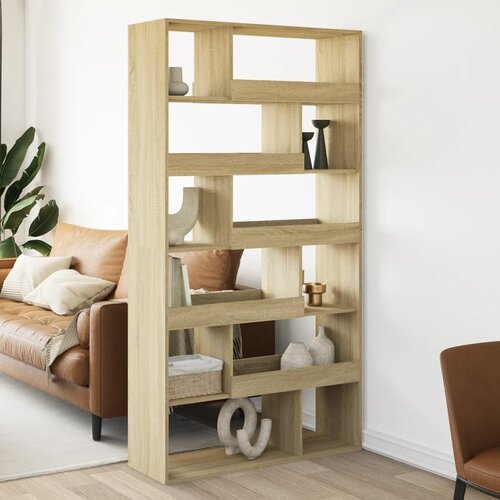 vidaXL Pregrada za prostor sonoma hrast 100x33x187,5 cm inženirski les Cene