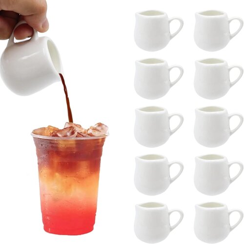 WESTCH 10x 50 ml porcelanast vrček za mleko Slike