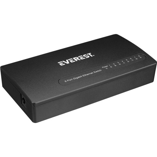 Switch 8 portni Everest ESW-808, 10/100/1000, RTL8370N Gigabit Ethernet Slike