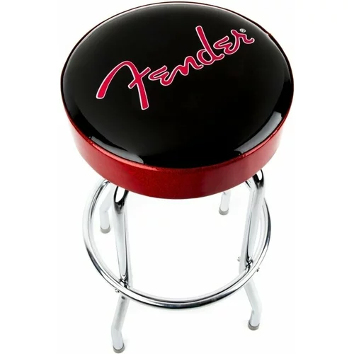 Fender Red Sparkle Logo 30" Barstool Črna-Rdeča Barski stol
