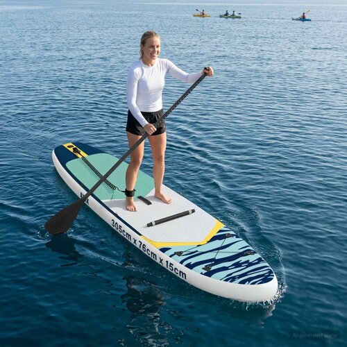 SUP Daska s Mjestom 2-u-1 APEX 305 x 76 x 15 cm Plava za Cijene