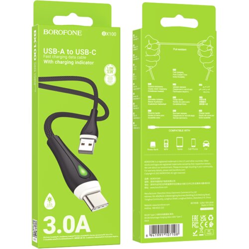  USB kabal 1m BOROFONE BX100 Advantage charging data Type-C black Cijene