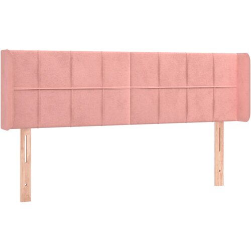 Maison Chic posteljno vzglavje - vzglavna omarica - nočna omarica z u&amp;scaron;esi roza 147x16x78/88 cm žamet, (21709325) Slike