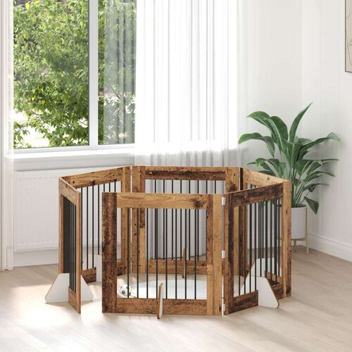  Vrata za pse z stojali 6 pcs Star les 80 x 80 cm Inženirski les, (5000232771) Cene