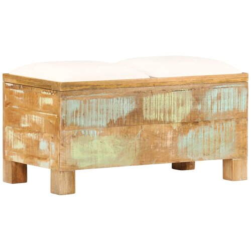 The Living Store Klop s prostorom za shranjevanje trden predelan les 80x40x40 cm - Klop Za Shranjevanje, (21485962) Slike