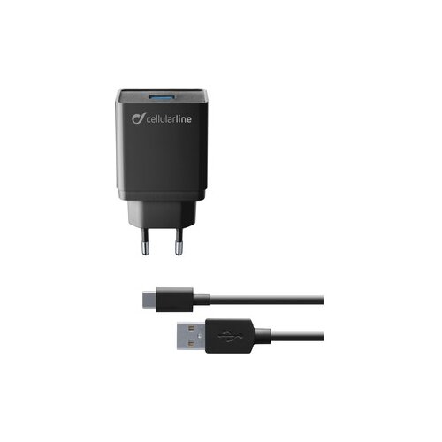 Cellular Line hišni polnilec+usb type-c kabel, 10W, bel Cene
