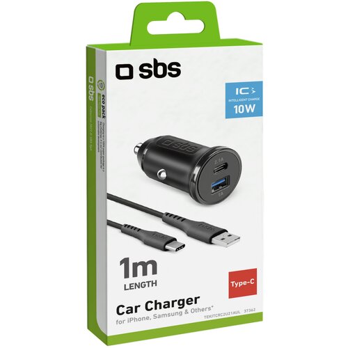 Sbs avtopolnilec ultra fast 2USB+KABEL type c TEKITCRC2U21AUL Cene