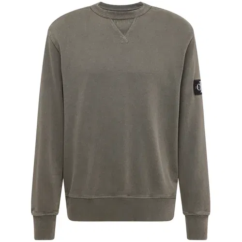 Calvin Klein Jeans Sweater majica boja blata / crna / bijela