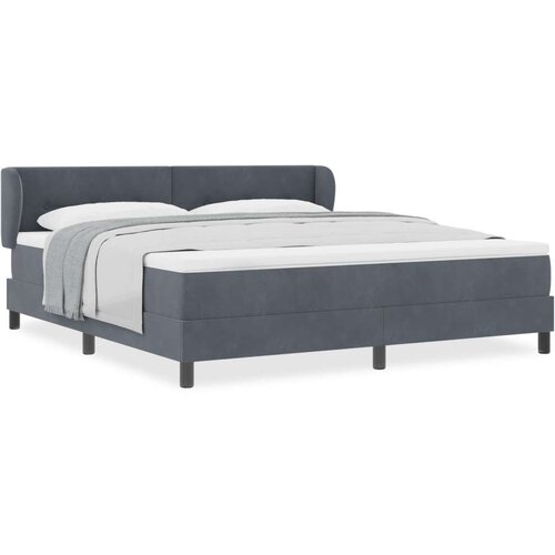 Box Spring krevet s madracem tamno sivi 180x200 cm bar&amp;scaron;un Slike