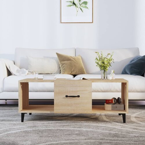 vidaXL Klubska mizica sonoma hrast 102x50x40 cm konstruiran les Cene