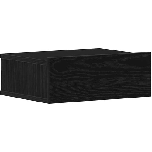  Plutajući noćni ormarići 2 kom. crni hrast 40x32x15 cm inženjerski drvo - Crni hrast 2 Slike