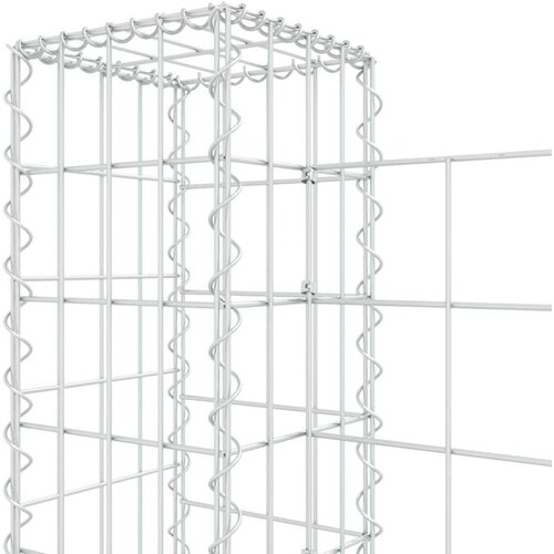 VidaXL Gabionska ko&amp;scaron;ara U-oblika s 5 stupova 500x20x100 cm željezna Slike