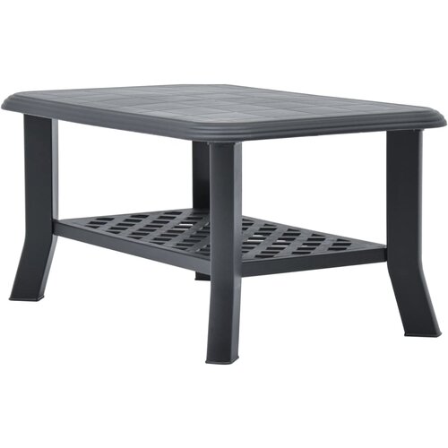 Maison Chic Klubska mizica - kavna mizica - Nizka mizica antracitna 90x60x46 cm plastika, (21754967) Slike