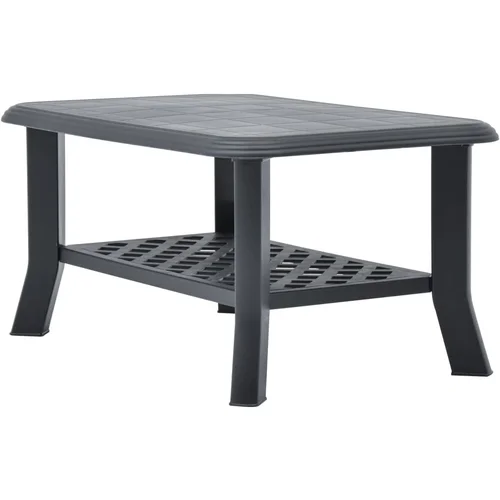 MAISON CHIC Klubska mizica - kavna mizica - Nizka mizica antracitna 90x60x46 cm plastika, (21754967)