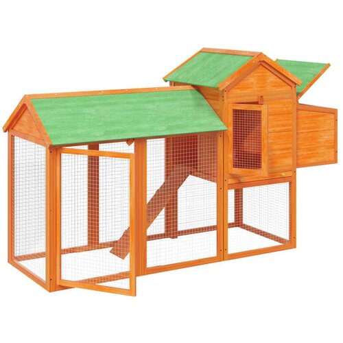 VidaXL Koko&amp;scaron;njak rjav 193x65x117 cm trdna borovina Slike