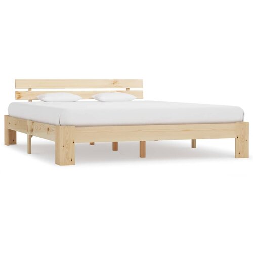 VidaXL Posteljni okvir iz trdne borovine 160x200 cm Slike