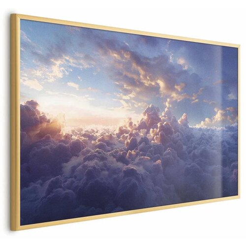  Plakat Sun in Hiding: The Golden Face of the Sky Over the Cloudy Sea 42x29.7 Zlatni okvir Cijene