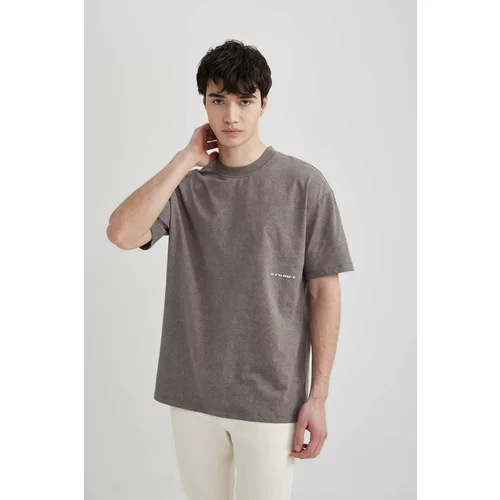 Defacto Boxy Fit Crew Neck Printed T-Shirt