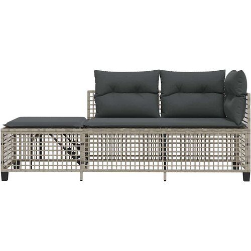  3-dijelni set kutne vrtnih sofa s jastucima od poliratana Slike