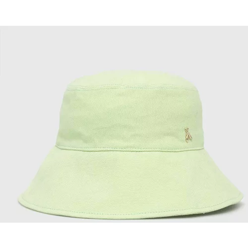 Patrizia Pepe Pamučni šešir boja: zelena, pamučni