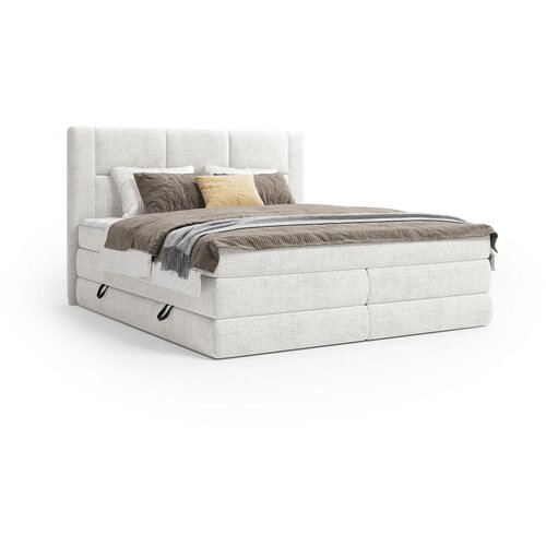 Esposa BOXSPRING POSTELJA 160 cm x 200 cm , tekstil krem barve, bela Slike